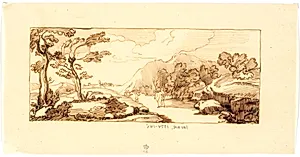 Landskab med bibelsk motiv by Martinus Rørbye