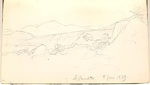 Landskab med bjerge by P.C. Skovgaard