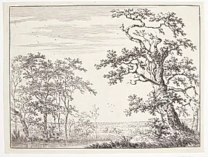 Landskab med en å by Adriaen Hendriksz. Verboom