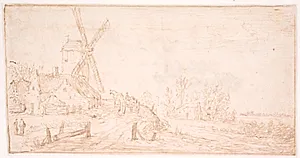 Landskab med en mølle by Jan Josefsz van Goyen