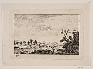Landskab med flod by Johan Bülow