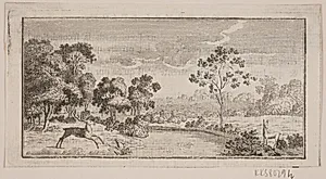 Landskab med Hjorte by Bradt, F.L.