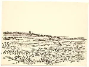 Landskab med kirke