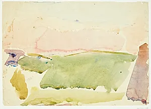 Landskab med marker by Edvard Weie