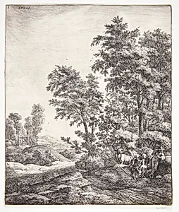 Landskab med Merkur og Argus by Anthonie Waterloo