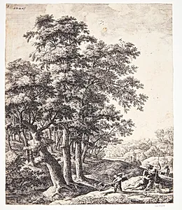 Landskab med Pan og Syrinx by Anthonie Waterloo
