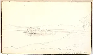 Landskab med sø by P.C. Skovgaard