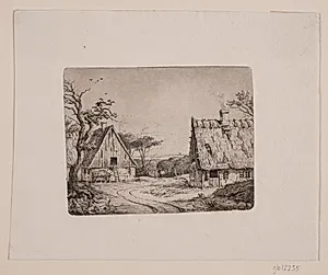 Landskab med to bondehuse