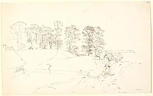 Landskab med træer. by P.C. Skovgaard