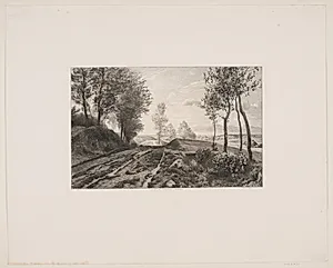 Landskab med vej by Karl Jensen