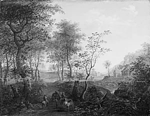 Landskab by Cornelis Huysmans
