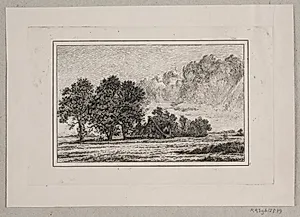 Landskab ved Borup by Hans Anton Thiele