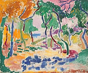 Landskab ved Collioure. Studie til "Livsglæden" by Henri Matisse