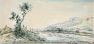 Landskab ved floden Le Drac nær Grenoble by Johan Barthold Jongkind