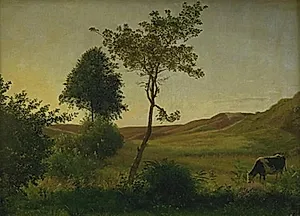 Landskab ved Hald henimod aften by Vilhelm Kyhn