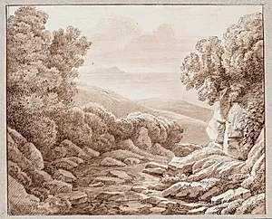 Landskab ved Montenero by J.L. Lund
