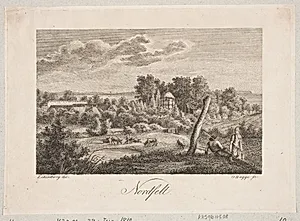 Landskab ved Nordfelt by Oluf Olufsen Bagge