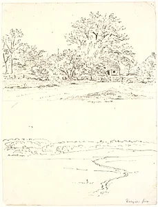 Landskab ved Ruggaards Mølle by Dankvart Dreyer