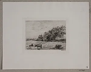 Landskab ved stranden by Axel Holm