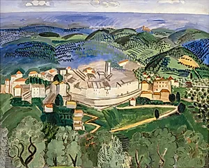 Landskab ved Vence i Provence