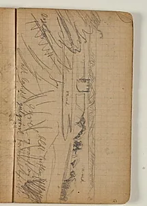 Landskabskitse, samt notater by Niels Larsen Stevns