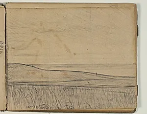 Landskabsskitse. Notat by Niels Larsen Stevns