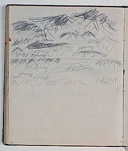 Landskabsstudie. Farveangivelser by Niels Larsen Stevns