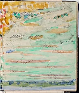 Landskabsstudie. Farveangivelser by Niels Larsen Stevns