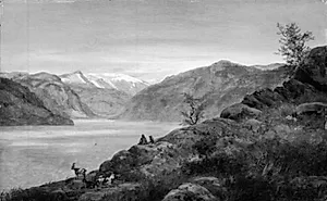 Landskabsstudie fra Kroken i Sogn, Norge