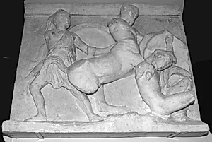 Lapith bag kentaur over falden lapith by Ubekendt