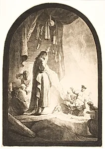 Lazarus' opvækkelse by Rembrandt van Rijn