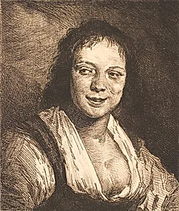 Leende pige, efter Frans Hals by Frans Schwartz