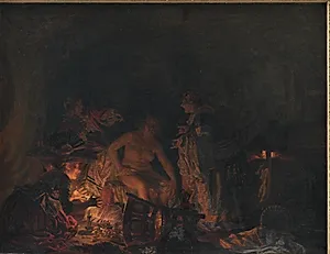 Leonora Christina undersøges i fængslet by Kristian Zahrtmann