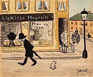 Ligkistemagasin by Storm Petersen, Robert (Storm P.)
