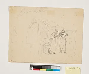 Lignende studier, bl.a. en scene i en smedie(?) by Nicolai Abildgaard
