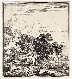Lille bro mellem to bakker by Herman Naiwincx