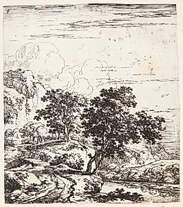 Lille bro mellem to bakker by Herman Naiwincx