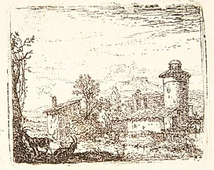 Lille landskab med to geder by Karel Du Jardin