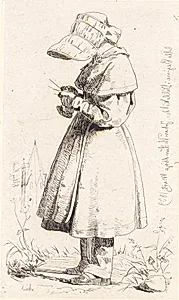 Lille Regine i Vallekilde by Johan Thomas Lundbye