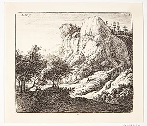 Lille træbro by Anthonie Waterloo
