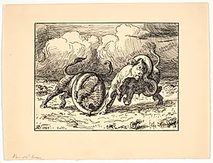 Lindormen i Brande by Niels Skovgaard