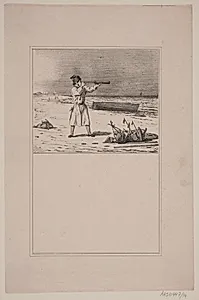 Lodsen. Prøvetryk til Chr. Winther og M. Rørbye, "25 Billeder for små børn" by Adolph Kittendorff