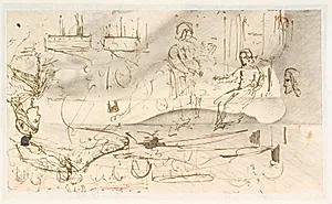 Løse figurudkast by Dankvart Dreyer