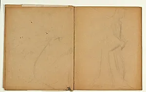 Løst rids af kutteklædt til "Kristus velsigner børnene" (1937-38) by Niels Larsen Stevns