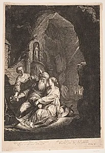 Loth og hans døtre by Ubekendt