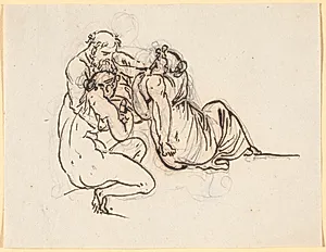 Loth og hans døtre by Nicolai Abildgaard