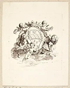 Louis Lazare Thiroux d'Arconvilles ekslibris by Louise Le Daulceur