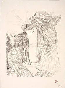 Lugné Poë et Berthe Bady dans Au-dassus des Forces Humaines by Henri de Toulouse-Lautrec