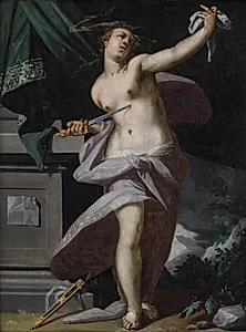 Lukretias selvmord by Abraham Bloemaert