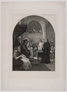 Luther på Rigsdagen i Worms, 1521 by Edvard Sonne